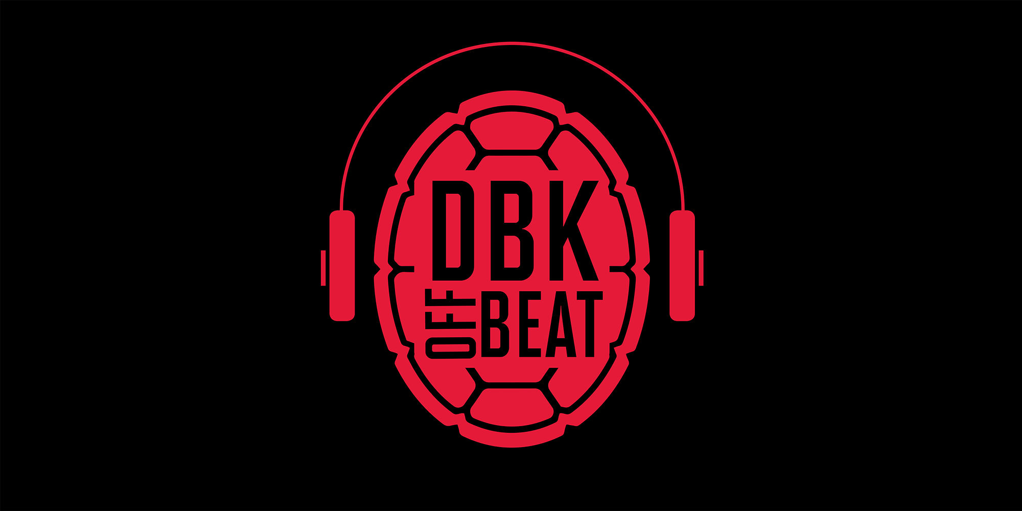 Offbeat logo: turtle shell wearing headphones